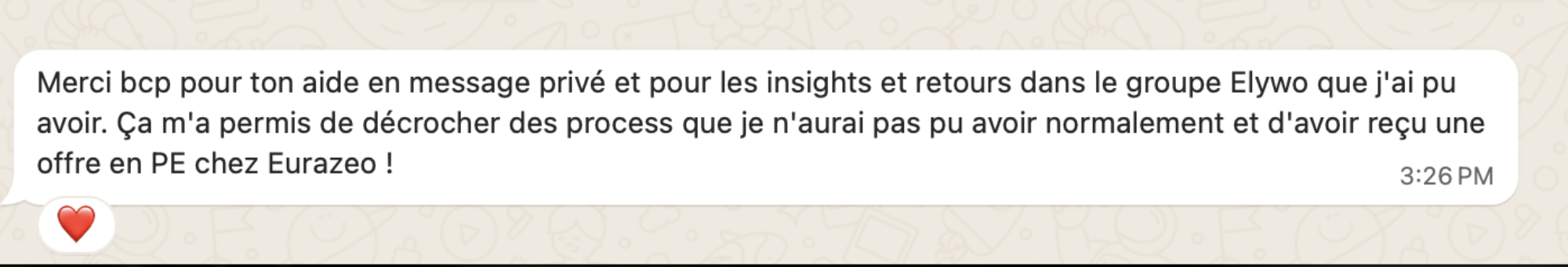 Témoignage WhatsApp