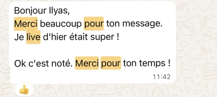 Témoignage WhatsApp